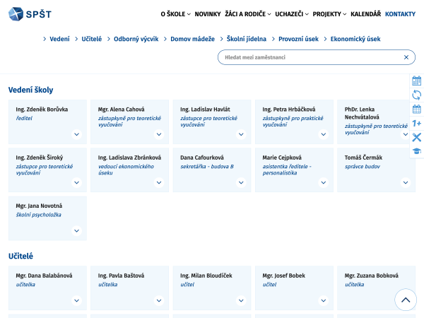 SPŠT - kontakty